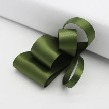 Moss Green Color Grosgrain Satin Ribbon For Gift Packing Christmas Party Decoration Handmade DIY 5 yards/lot