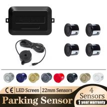 Parksensor-Kit, Summer, 22 mm, 4 Sensoren, Rückfahrradar, akustischer Alarmanzeige, Sondensystem, 8 Farben, 12 V