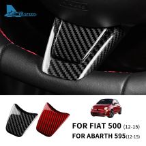 Reale Duro Adesivo In Fibra di Carbonio Per Fiat 500 Abarth 595 2012 2013 2014 2015 Auto Interni Trim Decorazione Accessori