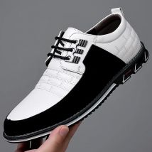 2023 männer Turnschuhe Schuhe Mode Marke Klassische Lace-Up Casual Faulenzer Pu Leder Schuhe Schwarz Atmungsaktive Business Männer Schuhe