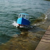 Q3 Fernbedienung Eierboot DIY Lindenholz laminiertes zusammengebautes Bootsmodellbausatz