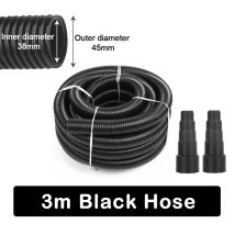 38mm Inner Diameter Vacuum Cleaner Hose with 2 Adapters for Multiple Types/Brands of Power Tools and Work Shop Vacuums