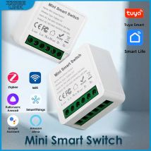 Tuya WiFi/Zigbee3.0 Mini Interruttore FAI DA TE Smart Home Interruttore di Controllo A 2 Vie Modulo Smart Switch Funziona Con Alexa Google Casa Alice