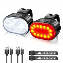 Fanale posteriore per bicicletta faro luci per bicicletta spia di sicurezza per bici LED USB ricaricabile impermeabile