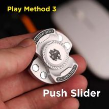 Divertimento 3-in-1 Gioco EDC Fidget Toys Personalizzato Scheletro Fantasma Fidget Spinner Lega Fidget Slider Giocattolo di Rilascio di Stress Suono Moneta Giocattolo