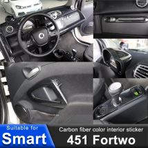 Per Smart Brabus 451 Fortwo Colore fibra di carbonio Decorazione interna Forniture per auto Accessori per la modifica del volante dell'auto