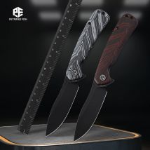 Pesce petrificato PFE14 Coltello pieghevole piatto Lama in acciaio G10 Maniglia Sopravvivenza Taglio Caccia da campeggio Strumento edc Coltelli tascabili Multitool