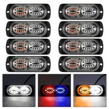 8x24 LED Car Strobe Warning Light Grill lampeggiante Breakdown luce di emergenza Car Truck Trailer Beacon Lamp LED Side Light per auto