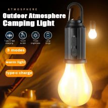 Outdoor USB Aufladbare LED Lampe Lampen Hohe Helligkeit Notfall Licht Haken Up Camping Angeln Tragbare Laterne Nacht Lichter