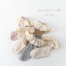 Frühling Herbst Baby Mädchen Spitze Socken Neugeborene Kinder Rüschen süße Socken Kleinkind Baumwolle Blume lange Rohr Socke für 0-5 Jahre