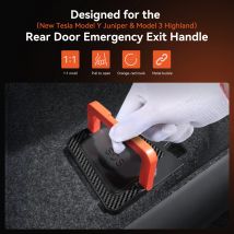 YZ Für Tesla Model 3 Y Highland Juniper 2021-2026 Notfall-Sicherheitszugseil für die Heckklappe Notgriff Auto-Zubehör