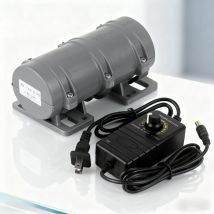 Mini Vibrating Motor Portable 12V/24V 3800rpm 10W for Warning Systems Massage Bed Speed Regulating Vibrator (with Power Supply)