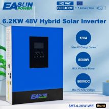 Inverter Solare Ibrido EASUN 6200W Onda Pura 230Vac Off-Grid MPPT, Caricatore Solare Fotovoltaico 100A, Inverter Solare PV 8500W 500VDC