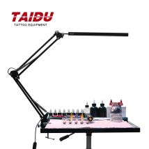 TAIDU Tattoo Lampada da lavoro a LED ad angolo regolabile 12W Acciaio con morsetto per illuminazione portatile per tatuaggi Lampada da lavoro a LED Attrezzatura per tatuaggi