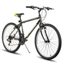 Hiland 24 26 pollici Mountain Bike per uomo donna, telaio in acciaio ad alto tenore di carbonio a 21 velocità, bicicletta sportiva MTB per adulti