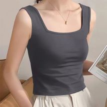 Itoolin Frauen Eis Seide Camis mit BH Pad lässige Tanktops rücken freie süße Crop Tops für Frauen schlanke elastische Leibchen