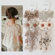 10 Stücke Kinder Blumen Haarschmuck Haarschleife Kopfbedeckung Seil Nette Mädchen Haarbänder Trendy Handmade Elastic Schöne Haarbänder