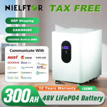 Akumulator litowo-żelazowo-fosforanowy LiFePO4 48V 300Ah EU PL Stock 15kWh 100Ah 120Ah 200Ah 400Ah Wbudowany BMS 200A 6000+ cykli do systemów solarnych
