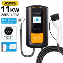 Jdmex 11kw Typ2 EV Ladestation Wallbox 16a 3-Phasen-Ladegerät für Elektro fahrzeuge evse Typ2 Kabel IEC62196-2 App-Steuerung