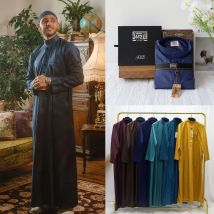 Muslim Eid Men Long Robe Kimono Dishdasha Modest Islamic Dubai Saudi Abayas Prayer Abaya Kaftan Ramadan Marokko Jubba Thobe