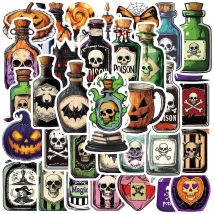 52 stücke Halloween Zaubertrank Cartoon Graffiti Aufkleber Telefon Gitarre Laptop Notebook Koffer Tasse Wasserdichte Aufkleber Kinder Spielzeug