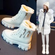 2023 Top Qualität Damen Mode Schnee Stiefel Natürliche Pelz Warme Stiefeletten Wasserdichte Warme Frauen Winter Stiefel Schuhe