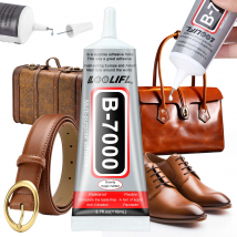 LOOLIFL B-7000 Leather Repair Glue 15/25/50/110ml - High Strength Adhesive for Shoes, Bags, Residue-Free & Washable