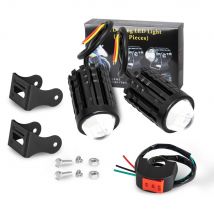 Mini faro di guida per moto Scooter ATV universale bicolore per faretto ausiliario Accessori per fendinebbia per moto