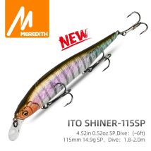 MEREDITH ITO SHINER-115SP Innovation Weight System Top Fishing Lures Minnow Wobbler Quality Fishing Tackle Hooks For Fishing