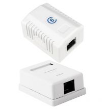 RJ45-Stecker UTP CAT6 STP CAT6A Desktop-Anschlussdose Einzelner 1-Port Netzwerkkabeladapter Ethernet-Erweiterung PCB Crimpverbinder STY