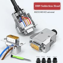 Mini DB9 Lötfreie Verbindung 9Pin Männlich Weiblich Stecker Verbesserte RS232 Serial Port Adapter 485/422 Universal Stecker Industrie Grade
