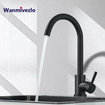 Rubinetto da cucina opaco Lavelli da ponte Rubinetto ad arco alto Girevole da 360 gradi Miscelatore acqua calda fredda