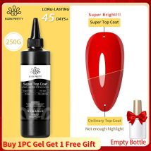 BORN PRETTY 250g Super Top Coat Gel Smalto per unghie Base Gel Opaco Top Coat Vernice semipermanente Soak Off Nail Art Gel funzionale