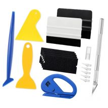 17Pcs Auto Film Wrap Tool Kit Vinyl Spachtel Kunststoff Schaber Vinyl Cutter für Fahrzeug Fenster Tönung Auto Wrapping Werkzeug micro Rakel