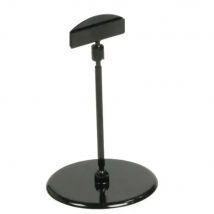 5-3/4" Schilderhalter für Tischplatten, fasst Schilder bis zu 1 mm dick, runde Basis – Schwarz