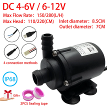 DC4-6V/6-12V 280L/H Lift 220CM Mini Leiser Bürstenloser Motor Tauchpumpe Computer Wassergekühlte Aquarium Soilless Kulturpumpe