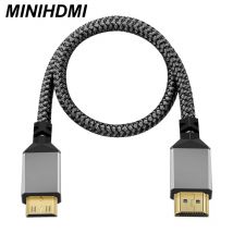 Cavo MINI HDMI a HDMI in nylon HDMI2.0 MINIHDMI Maschio A Maschio 4K 60HZ HD 1080P Convertitore adattatore 1M 2M 3M 5M 10M Filo TV Camera