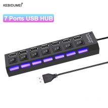 HUB USB Switch USB Hub USB 2.0 adattatore Hub Multi 7 porte ad alta velocità USB On/Off Switch