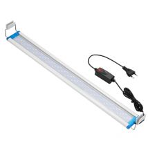 Erweiterbare wasserdichte Clip-on-Lampe für Aquarium, superschlankes Aquarium, Wasserpflanze, Wachsen, Aquarium, LED-Licht, 18–58 cm, 220 V