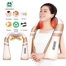 JinKaiRui a forma di U elettrico Shiatsu corpo spalla collo massaggiatore indietro infrarossi 4D impastare massaggio auto casa migliore regalo assistenza sanitaria