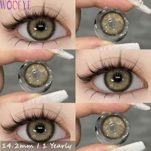 Brown Contact Lenses big eyes 2pcs Colorful Korean Fashion Lenses Yearly Makeup Contact Lens Beauty Pupils directly shipped