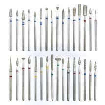 32 rodzaje diamentowych ceramicznych wierteł do paznokci frez do Manicure bity obrotowe skórki czyste akcesoria pilniki do paznokci narzędzia artystyczne