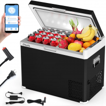 Frigorifero per auto da 40 litri 12/24 V CC 100-240 V CA Frigo congelatore Compressore portatile a doppia zona per campeggio, esterno, camper