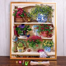 Landschaft Haus vorgedruckt 11CT Kreuzstich DIY Stickmuster DMC Fäden Handwerk Nähen Handarbeit Malerei Verkäufe