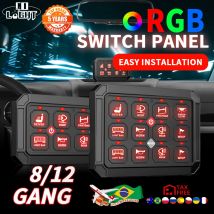 COLIGHT 12 Gang Pannello interruttori LED universali 12V Controllo on-off della luce Sistema di relè elettronico sottile per auto 4x4 SUV Barca Roulotte