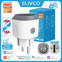 Tuya WiFi smart plug 16/20A Smart Socket Remote Control Timing Support Alexa Google Assistant Voice Control