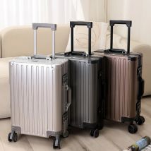 2024 Neues, langlebiges Gepäck mit großer Kapazität, Magnalium-Aluminiumlegierung, für Herren und Damen, Handgepäck, Boarding, Reisen, 20/24/26/28