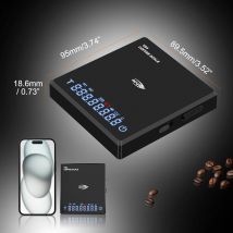 IKAPE Digitale Mini-Kaffeewaage mit Timer, 2 kg/0,1 g hochpräzise wiederaufladbare Tropf-Espressowaage mit Tara-Funktion, LED