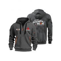 Mitsubishi Evo men's half hooded sweatshirt with zipper spring and autumn men's sweatshirt Mitsubishi racing Ralliart