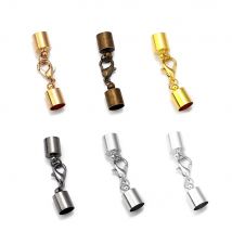 10 stücke/Los 2,5-10mm Karabiner verschlüsse Leders chnur Armband haken Crimps End spitzen kappen Anschlüsse für DIY Schmuck herstellung Ergebnisse